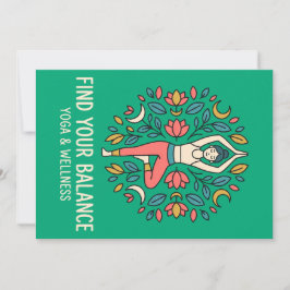 Find Your Balance Yoga & Wellness Boomhouding Mand Bedankkaart