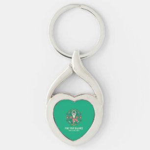 Find Your Balance Yoga & Wellness Boomhouding Mand Sleutelhanger