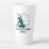 Find Your Inner Peace Yoga Quote Latte Mok (Voorkant)