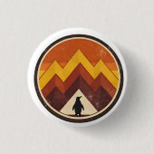 Find Your Own  Mountain– Inspirational Penguin  Ronde Button 3,2 Cm (Voorkant)