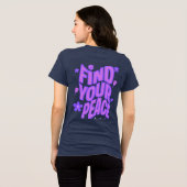 Find your peace purples Tri-Blend shirt (Achterkant volledig)