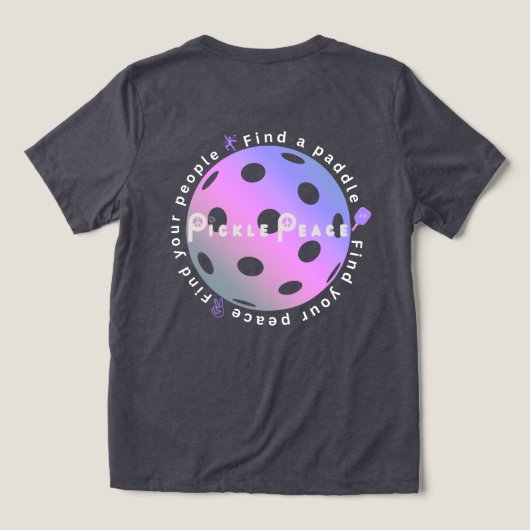 Find your people, find your peace Tri-Blend shirt (Design achterkant)