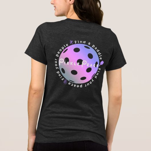 Find your people, find your peace Tri-Blend shirt (Achterkant)