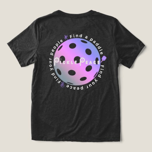 Find your people, find your peace Tri-Blend shirt (Design achterkant)