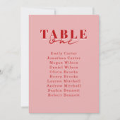 FIND YOUR SEAT! Blush Red Bold Font Wedding Kaart (Voorkant)