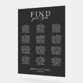 Find Your Seat! Elegant Black Transparent Wedding Acryl Bord (Hoek)