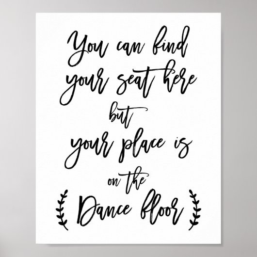 Find Your Seat Here Poster (Voorkant)