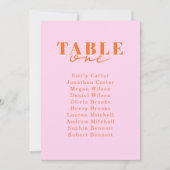 FIND YOUR SEAT! Pink Orange Bold Font Wedding Kaart (Voorkant)