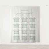 Find Your Seat Wedding Seating Chart Banner Wandkleed (Voorkant)