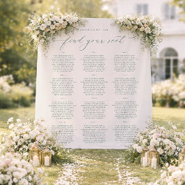 Find Your Seat Wedding Seating Chart Banner Wandkleed