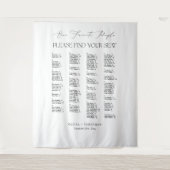 Find Your Seat Wedding Seating Chart  Fabric Wandkleed (Voorkant)