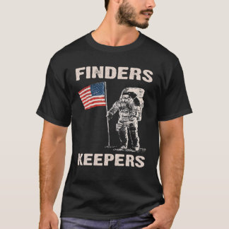 Finders bedienen opnieuw  verstoorde astronaut t-shirt