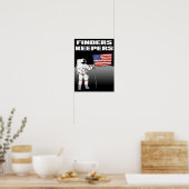 Finders Keepers Maan Grappig Poster Bord (Keuken)