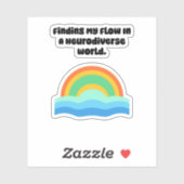 Finding My Flow Neurodiverse World Alignment Sticker (Vel)