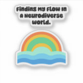 Finding My Flow Neurodiverse World Alignment Sticker (Voorkant)