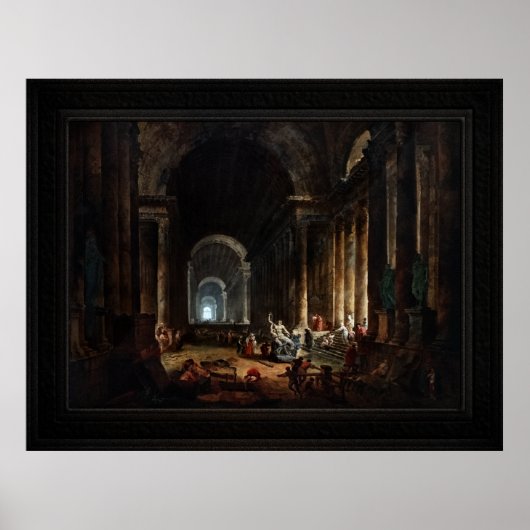 Finding the Laocoon door Hubert Robert Poster (Voorkant)