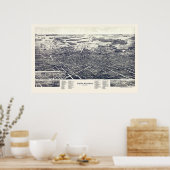 Findlay, OH Panoramic Map - 1889 Poster (Keuken)