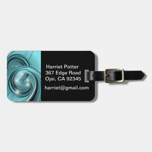 Fine Abstract Cool Cute Girly Retro Mode Bagagelabel (Voorkant horizontaal)