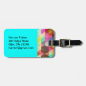 Fine Abstract Cool Cute Girly Retro Mode Bagagelabel (Voorkant horizontaal)