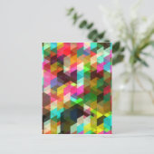 Fine Abstract Cool Cute Girly Retro Mode Briefkaart (Staand voorkant)