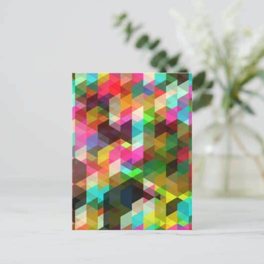 Fine Abstract Cool Cute Girly Retro Mode Briefkaart (Staand voorkant)