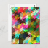Fine Abstract Cool Cute Girly Retro Mode Briefkaart (Voorkant / Achterkant)