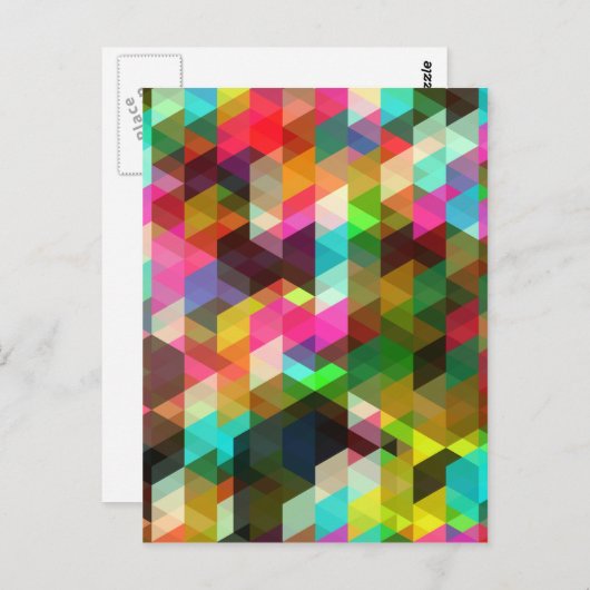Fine Abstract Cool Cute Girly Retro Mode Briefkaart (Voorkant / Achterkant)
