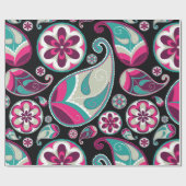Fine Abstract Cool Cute Girly Retro Mode Cadeaupapier (Vlak)