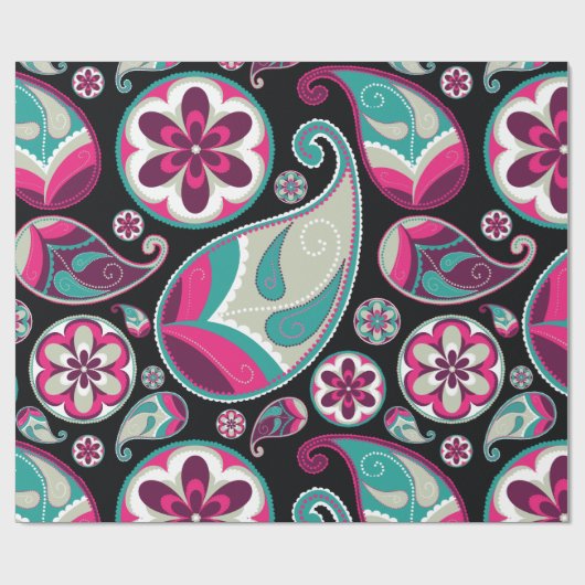 Fine Abstract Cool Cute Girly Retro Mode Cadeaupapier (Vlak)