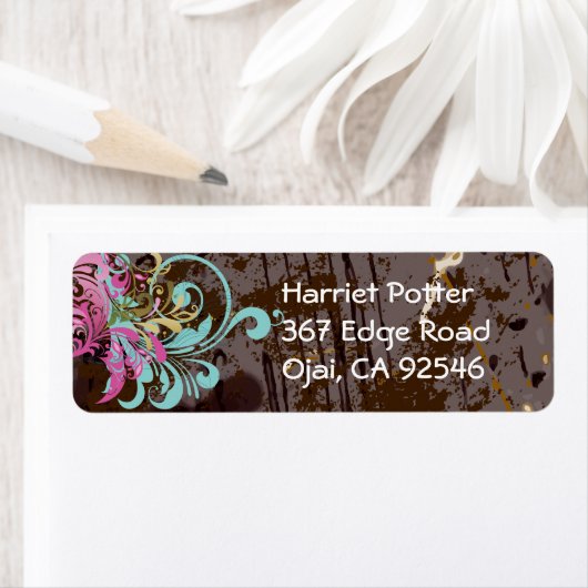 Fine Abstract Cool Cute Girly Retro Mode Etiket (Insitu)