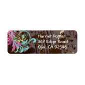 Fine Abstract Cool Cute Girly Retro Mode Etiket (Voorkant)