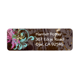 Fine Abstract Cool Cute Girly Retro Mode Etiket