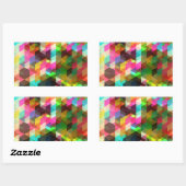 Fine Abstract Cool Cute Girly Retro Mode Rechthoekige Sticker (Vel)