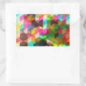 Fine Abstract Cool Cute Girly Retro Mode Rechthoekige Sticker (Tas)