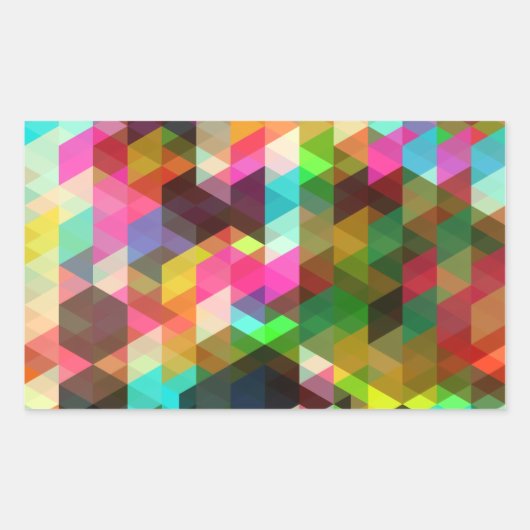 Fine Abstract Cool Cute Girly Retro Mode Rechthoekige Sticker (Voorkant)