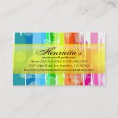 Fine Abstract Cool Cute Girly Retro Mode Visitekaartje (Achterkant)