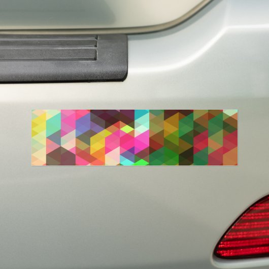 Fine Abstracte Geometrische Retro-Mode Bumpersticker (Op auto)