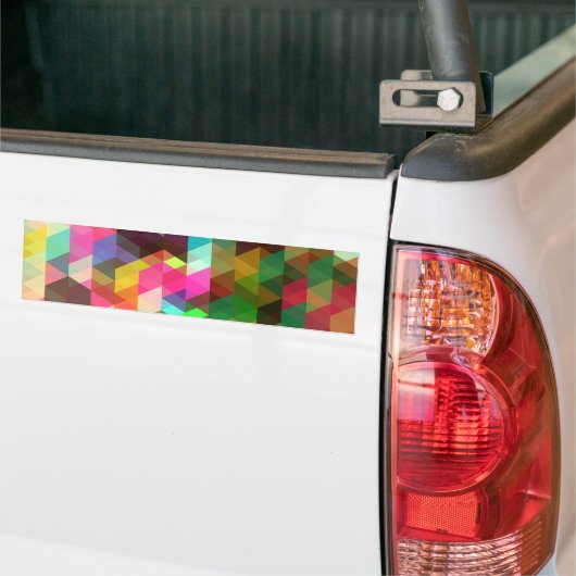 Fine Abstracte Geometrische Retro-Mode Bumpersticker (Op Truck)