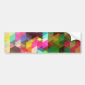 Fine Abstracte Geometrische Retro-Mode Bumpersticker (Voorkant)