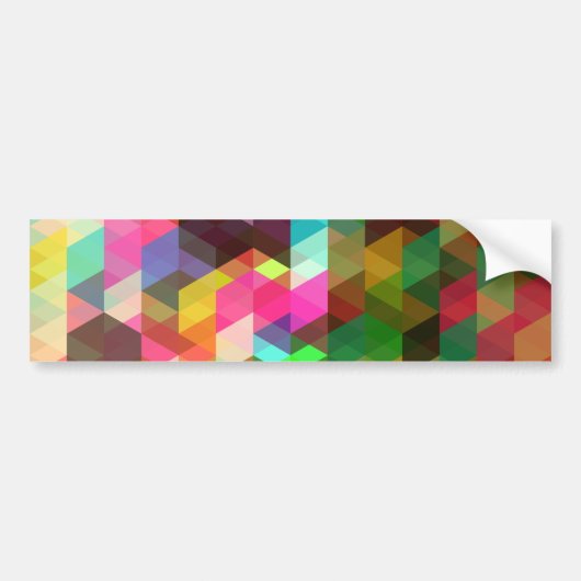 Fine Abstracte Geometrische Retro-Mode Bumpersticker (Voorkant)