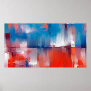 Fine art abstraction, oil painting made with rough poster