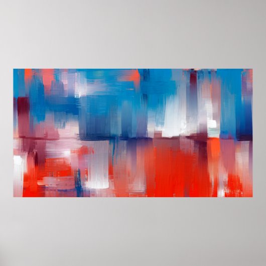 Fine art abstraction, oil painting made with rough poster (Voorkant)