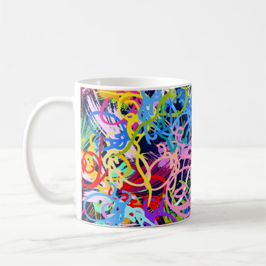 Fine Art background. Seamless pattern with grunge Koffiemok (Links)