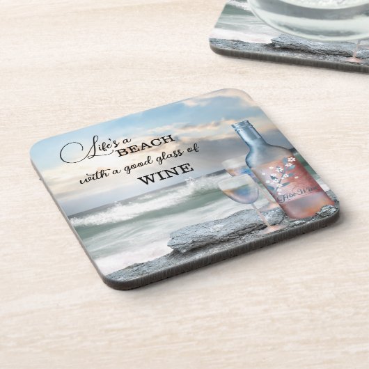 Fine Art Beach and Wine Coaster Bier Onderzetter (Linkerzijde)