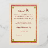 Fine Art Beauty Valentine Folie Feestdagenkaart (Achterkant)