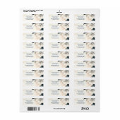 Fine Art Blue Ivory Flower |  Wedding Etiket (Full Sheet)