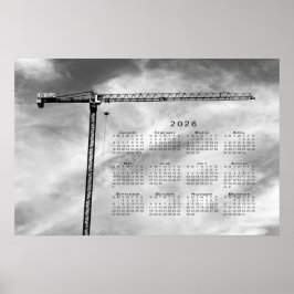 Fine Art Bouw Kraan Foto 2026 Kalender Poster