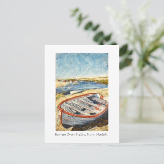 Fine Art Briefkaart - Burnham Overy Staithe, Norfo (Staand voorkant)