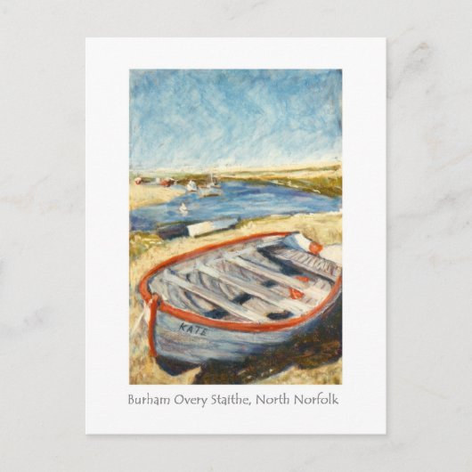 Fine Art Briefkaart - Burnham Overy Staithe, Norfo (Voorkant)