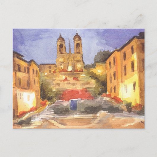 Fine Art Briefkaart - Spaanse Stappen, Rome (Voorkant)